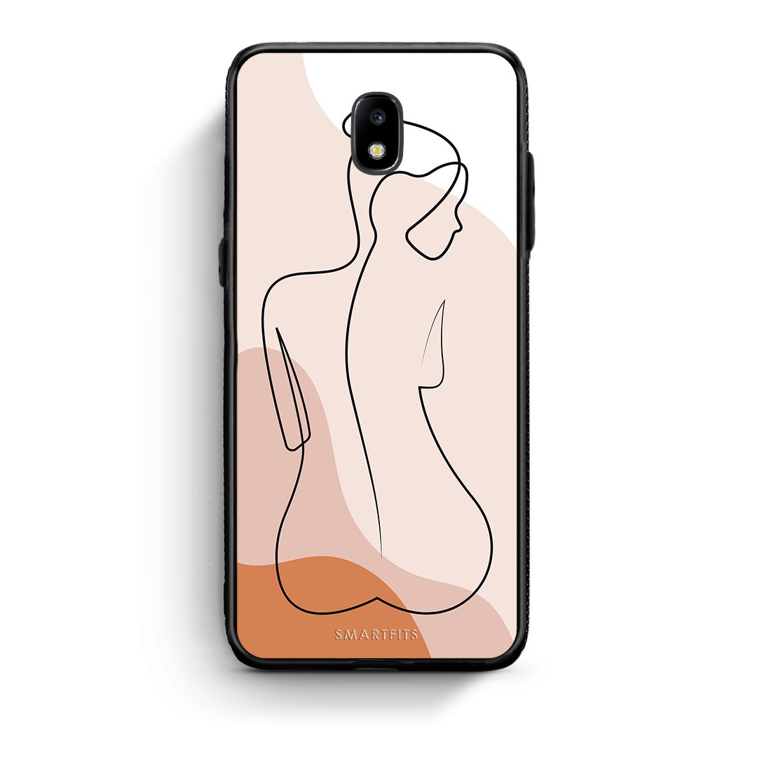 Samsung J5 2017 LineArt Woman θήκη από τη Smartfits με σχέδιο στο πίσω μέρος και μαύρο περίβλημα | Smartphone case with colorful back and black bezels by Smartfits
