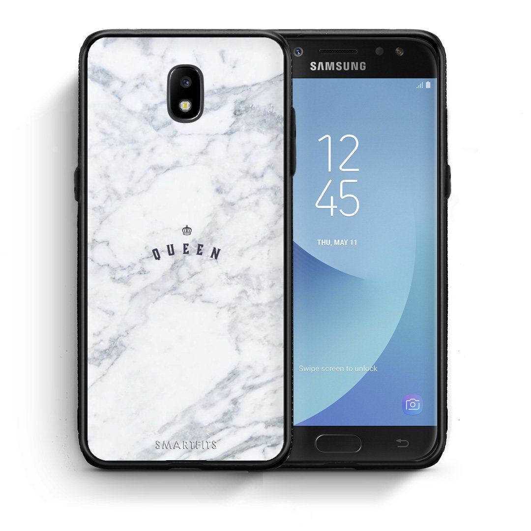 Θήκη Samsung J7 2017 Queen Marble από τη Smartfits με σχέδιο στο πίσω μέρος και μαύρο περίβλημα | Samsung J7 2017 Queen Marble case with colorful back and black bezels