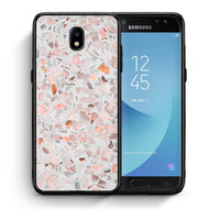 Thumbnail for Θήκη Samsung J7 2017 Marble Terrazzo από τη Smartfits με σχέδιο στο πίσω μέρος και μαύρο περίβλημα | Samsung J7 2017 Marble Terrazzo case with colorful back and black bezels