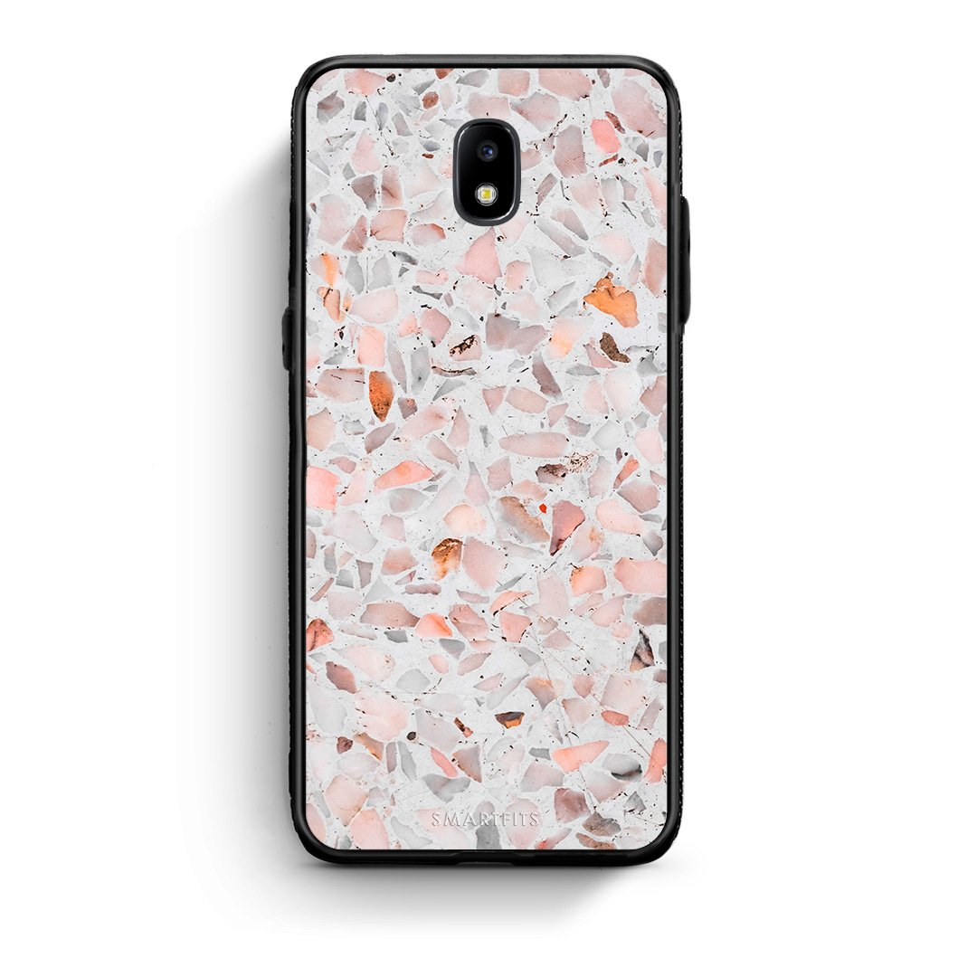 Samsung J7 2017 Marble Terrazzo θήκη από τη Smartfits με σχέδιο στο πίσω μέρος και μαύρο περίβλημα | Smartphone case with colorful back and black bezels by Smartfits