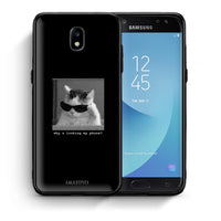 Thumbnail for Θήκη Samsung J7 2017 Meme Cat από τη Smartfits με σχέδιο στο πίσω μέρος και μαύρο περίβλημα | Samsung J7 2017 Meme Cat case with colorful back and black bezels