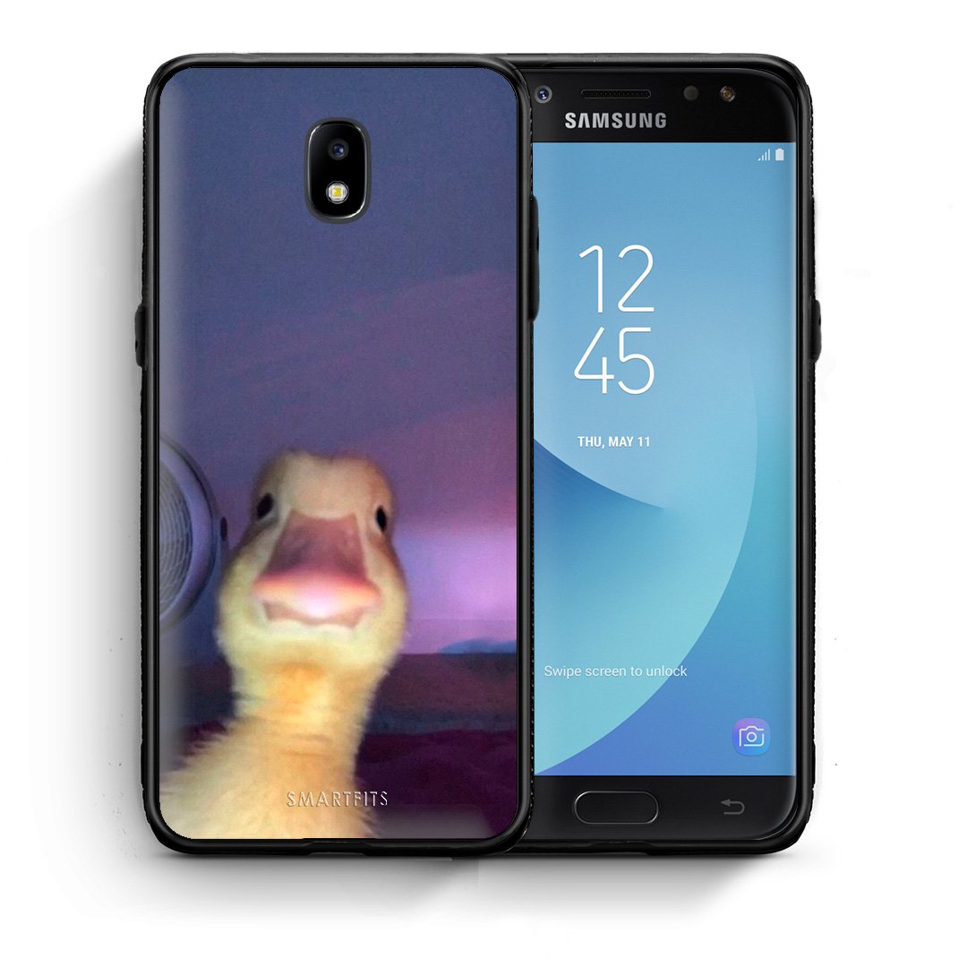 Θήκη Samsung J7 2017 Meme Duck από τη Smartfits με σχέδιο στο πίσω μέρος και μαύρο περίβλημα | Samsung J7 2017 Meme Duck case with colorful back and black bezels