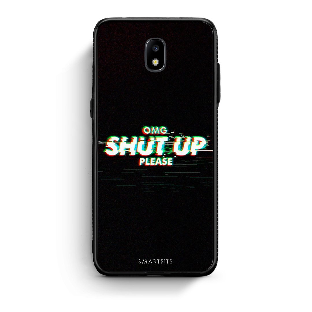 Samsung J7 2017 OMG ShutUp θήκη από τη Smartfits με σχέδιο στο πίσω μέρος και μαύρο περίβλημα | Smartphone case with colorful back and black bezels by Smartfits