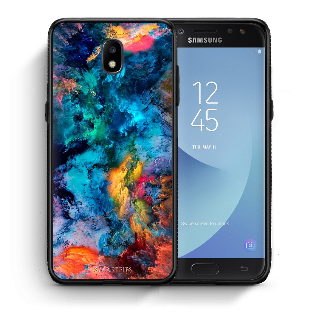 Θήκη Samsung J7 2017 Crayola Paint από τη Smartfits με σχέδιο στο πίσω μέρος και μαύρο περίβλημα | Samsung J7 2017 Crayola Paint case with colorful back and black bezels