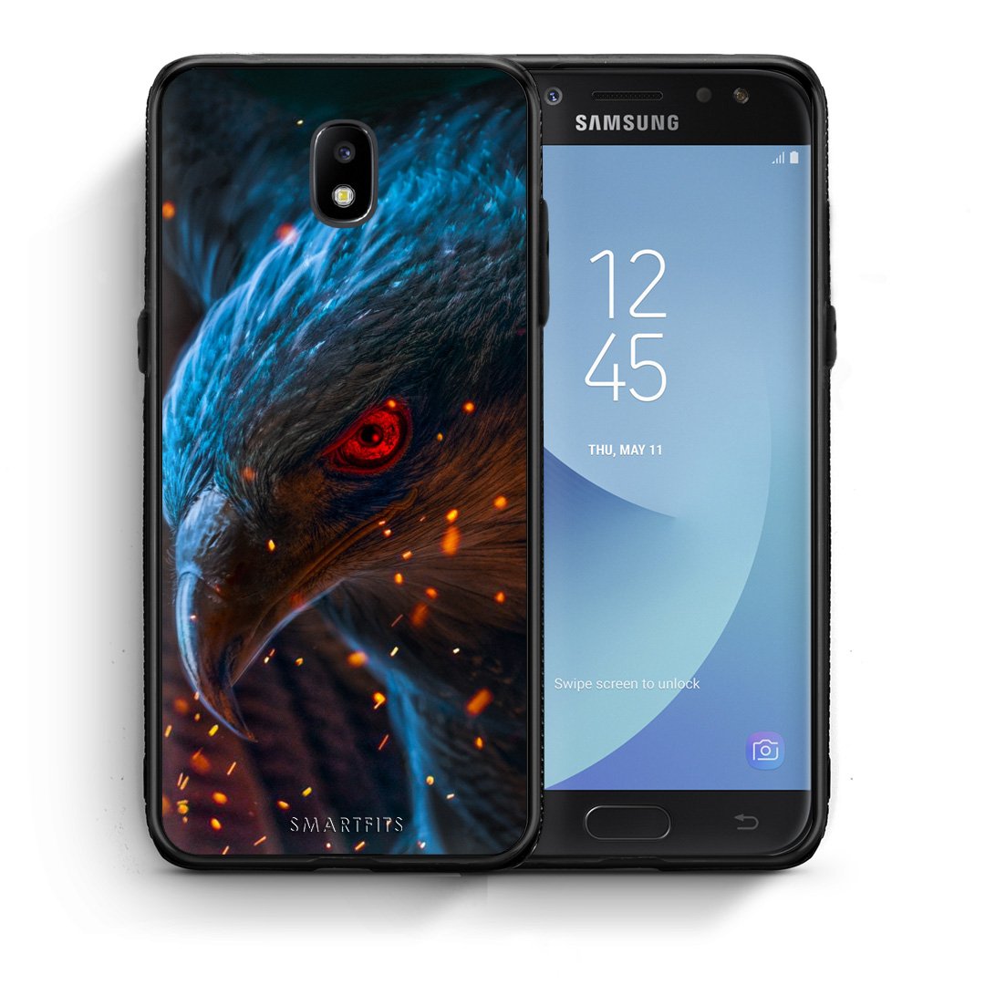 Θήκη Samsung J7 2017 Eagle PopArt από τη Smartfits με σχέδιο στο πίσω μέρος και μαύρο περίβλημα | Samsung J7 2017 Eagle PopArt case with colorful back and black bezels