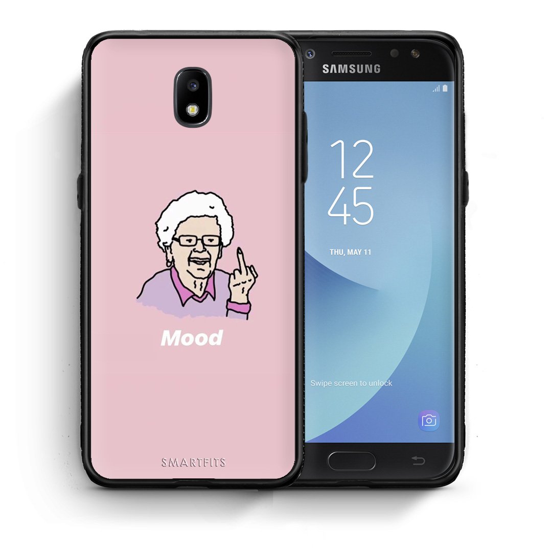 Θήκη Samsung J7 2017 Mood PopArt από τη Smartfits με σχέδιο στο πίσω μέρος και μαύρο περίβλημα | Samsung J7 2017 Mood PopArt case with colorful back and black bezels