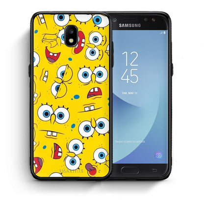 Θήκη Samsung J7 2017 Sponge PopArt από τη Smartfits με σχέδιο στο πίσω μέρος και μαύρο περίβλημα | Samsung J7 2017 Sponge PopArt case with colorful back and black bezels