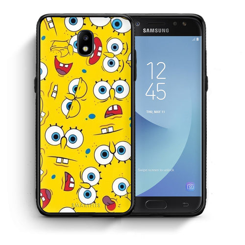 Θήκη Samsung J7 2017 Sponge PopArt από τη Smartfits με σχέδιο στο πίσω μέρος και μαύρο περίβλημα | Samsung J7 2017 Sponge PopArt case with colorful back and black bezels