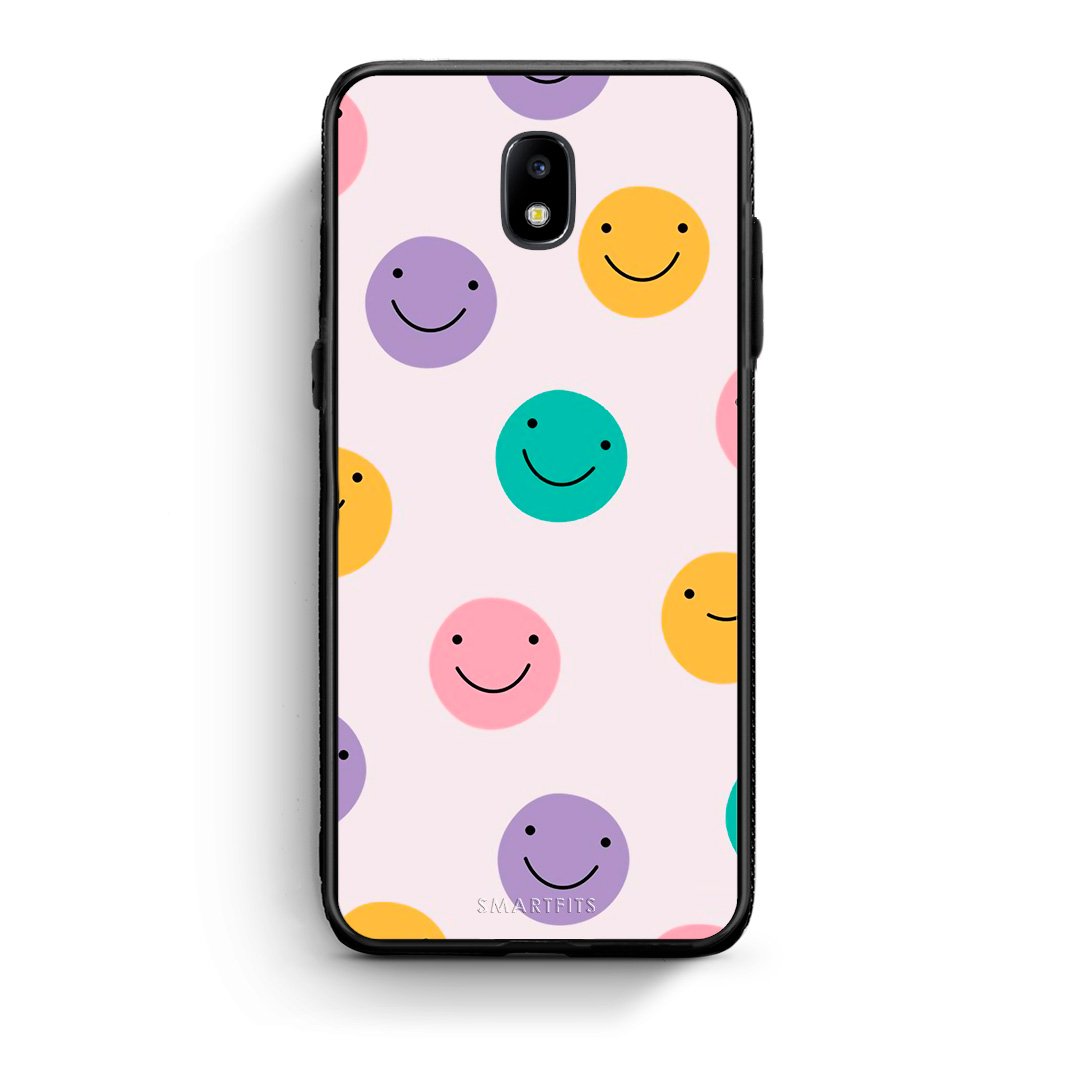 Samsung J5 2017 Smiley Faces θήκη από τη Smartfits με σχέδιο στο πίσω μέρος και μαύρο περίβλημα | Smartphone case with colorful back and black bezels by Smartfits