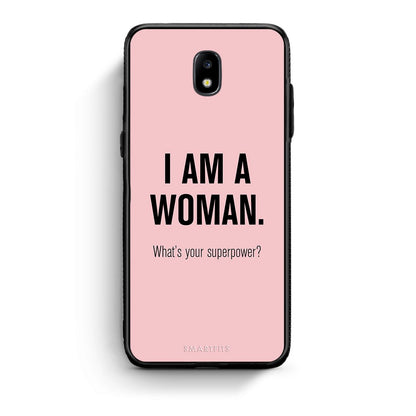 Samsung J7 2017 Superpower Woman θήκη από τη Smartfits με σχέδιο στο πίσω μέρος και μαύρο περίβλημα | Smartphone case with colorful back and black bezels by Smartfits