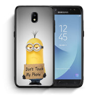 Thumbnail for Θήκη Samsung J7 2017 Minion Text από τη Smartfits με σχέδιο στο πίσω μέρος και μαύρο περίβλημα | Samsung J7 2017 Minion Text case with colorful back and black bezels