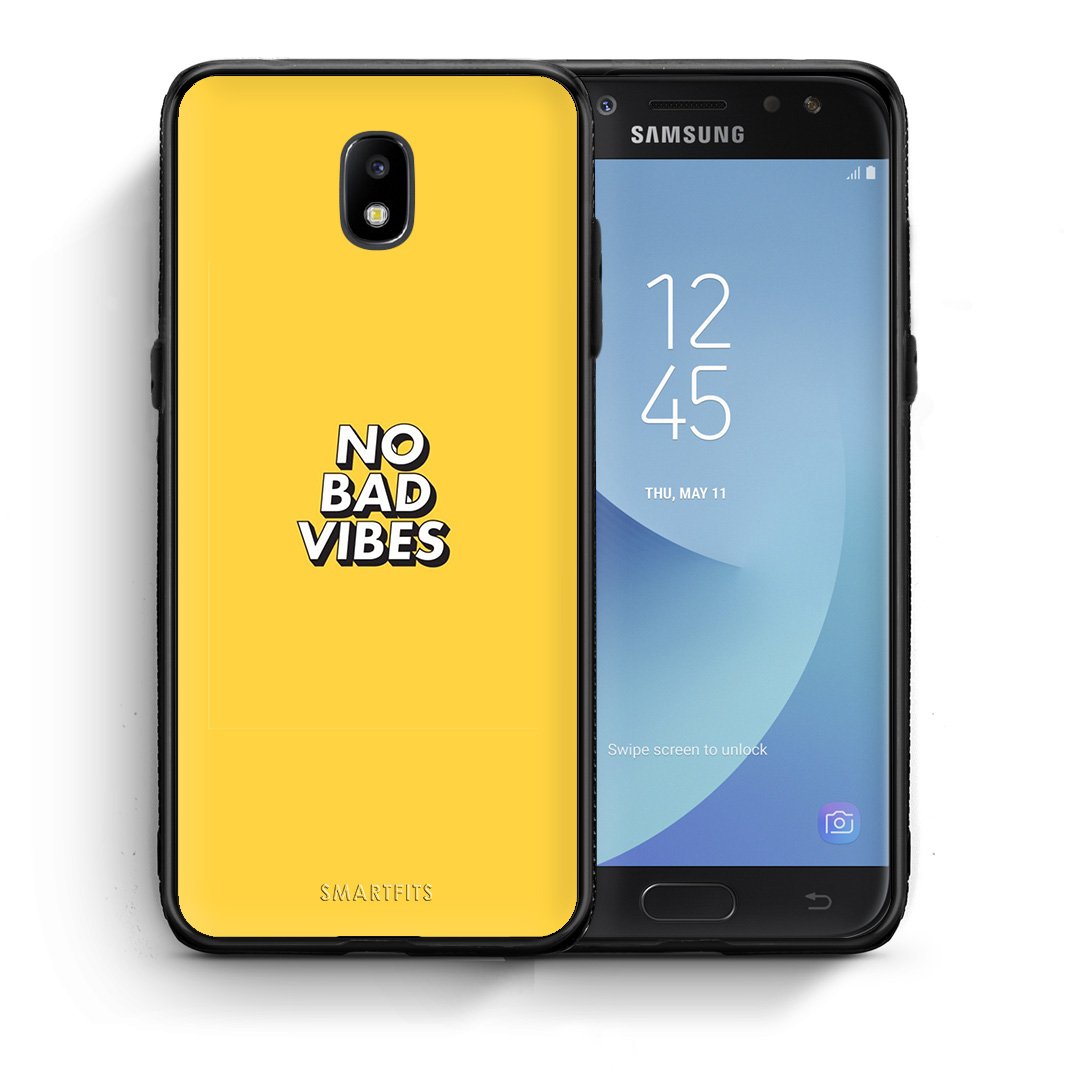 Θήκη Samsung J7 2017 Vibes Text από τη Smartfits με σχέδιο στο πίσω μέρος και μαύρο περίβλημα | Samsung J7 2017 Vibes Text case with colorful back and black bezels