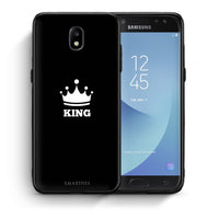 Thumbnail for Θήκη Samsung J7 2017 King Valentine από τη Smartfits με σχέδιο στο πίσω μέρος και μαύρο περίβλημα | Samsung J7 2017 King Valentine case with colorful back and black bezels