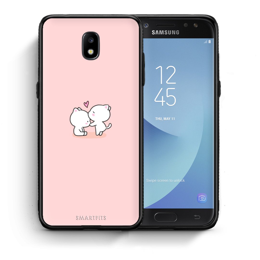 Θήκη Samsung J7 2017 Love Valentine από τη Smartfits με σχέδιο στο πίσω μέρος και μαύρο περίβλημα | Samsung J7 2017 Love Valentine case with colorful back and black bezels