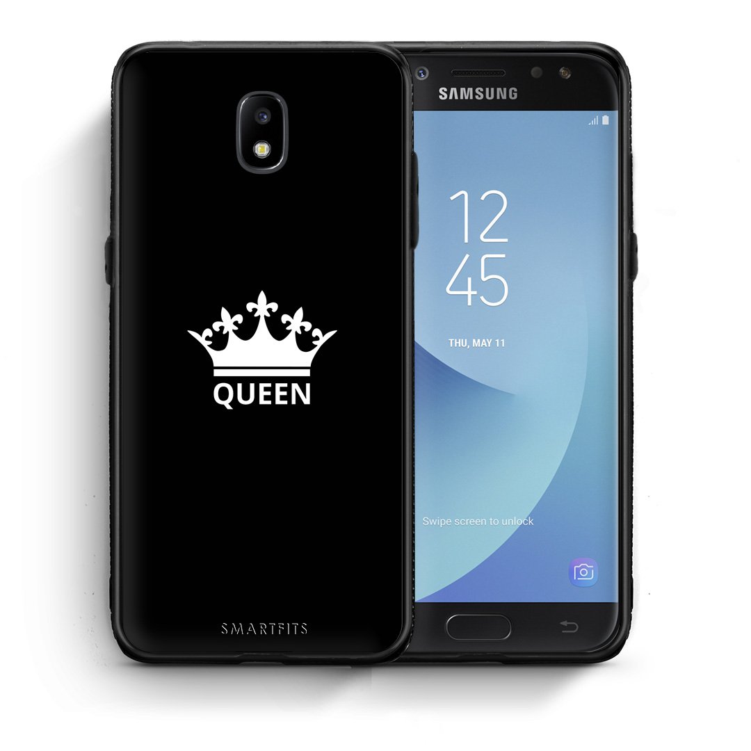 Θήκη Samsung J7 2017 Queen Valentine από τη Smartfits με σχέδιο στο πίσω μέρος και μαύρο περίβλημα | Samsung J7 2017 Queen Valentine case with colorful back and black bezels