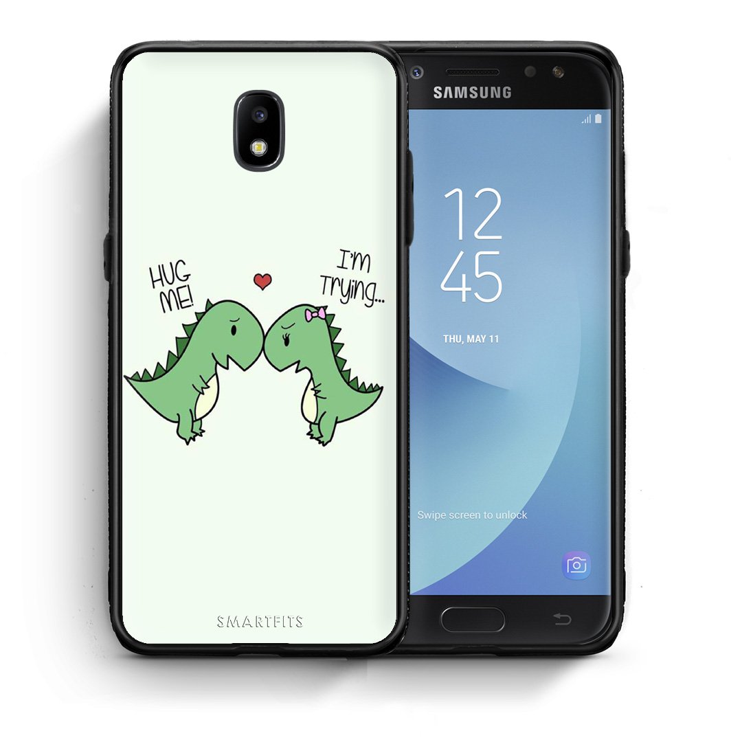 Θήκη Samsung J7 2017 Rex Valentine από τη Smartfits με σχέδιο στο πίσω μέρος και μαύρο περίβλημα | Samsung J7 2017 Rex Valentine case with colorful back and black bezels