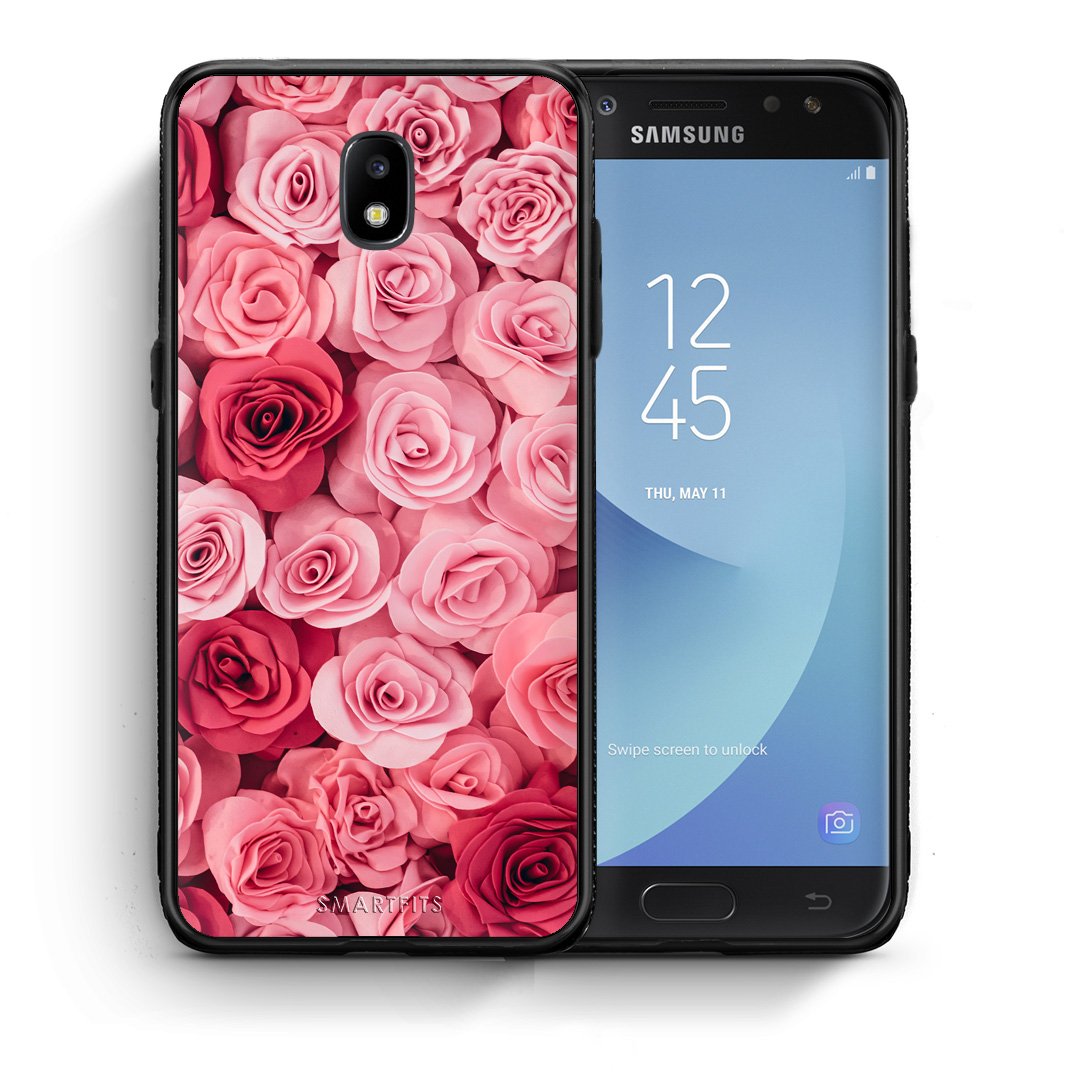 Θήκη Samsung J7 2017 RoseGarden Valentine από τη Smartfits με σχέδιο στο πίσω μέρος και μαύρο περίβλημα | Samsung J7 2017 RoseGarden Valentine case with colorful back and black bezels