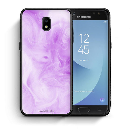 Θήκη Samsung J5 2017 Lavender Watercolor από τη Smartfits με σχέδιο στο πίσω μέρος και μαύρο περίβλημα | Samsung J5 2017 Lavender Watercolor case with colorful back and black bezels