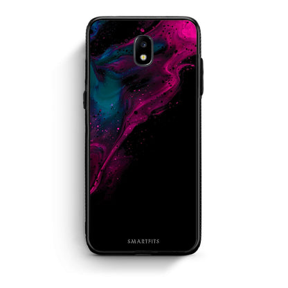 4 - Samsung J7 2017 Pink Black Watercolor case, cover, bumper