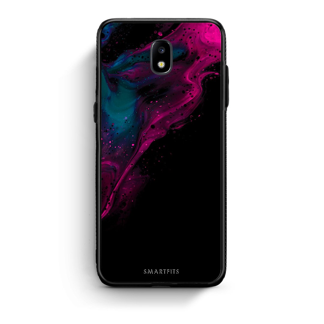 4 - Samsung J7 2017 Pink Black Watercolor case, cover, bumper