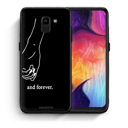 Θήκη Αγίου Βαλεντίνου Samsung J6 Always & Forever 2 από τη Smartfits με σχέδιο στο πίσω μέρος και μαύρο περίβλημα | Samsung J6 Always & Forever 2 case with colorful back and black bezels