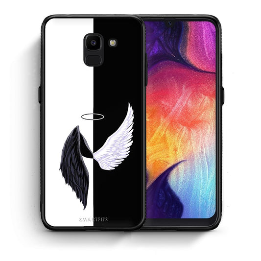 Θήκη Samsung J6 Angels Demons από τη Smartfits με σχέδιο στο πίσω μέρος και μαύρο περίβλημα | Samsung J6 Angels Demons case with colorful back and black bezels