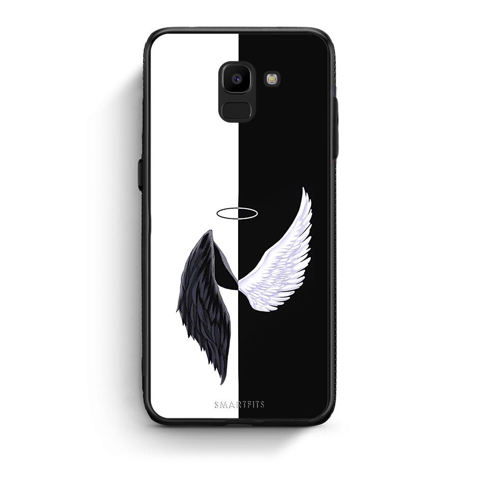 samsung J6 Angels Demons θήκη από τη Smartfits με σχέδιο στο πίσω μέρος και μαύρο περίβλημα | Smartphone case with colorful back and black bezels by Smartfits