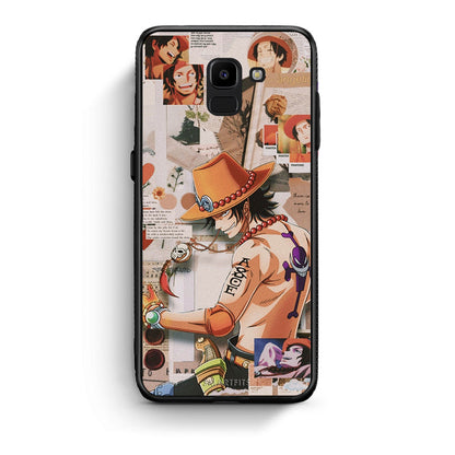 samsung J6 Anime Collage θήκη από τη Smartfits με σχέδιο στο πίσω μέρος και μαύρο περίβλημα | Smartphone case with colorful back and black bezels by Smartfits