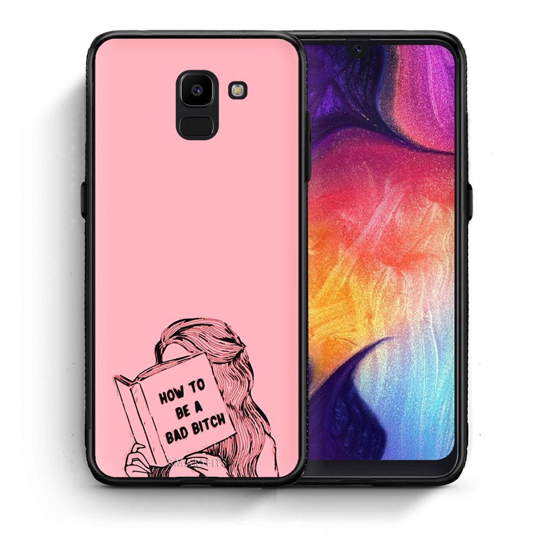 Θήκη Samsung J6 Bad Bitch από τη Smartfits με σχέδιο στο πίσω μέρος και μαύρο περίβλημα | Samsung J6 Bad Bitch case with colorful back and black bezels