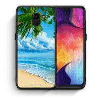 Thumbnail for Θήκη Samsung J6 Beautiful Beach από τη Smartfits με σχέδιο στο πίσω μέρος και μαύρο περίβλημα | Samsung J6 Beautiful Beach case with colorful back and black bezels