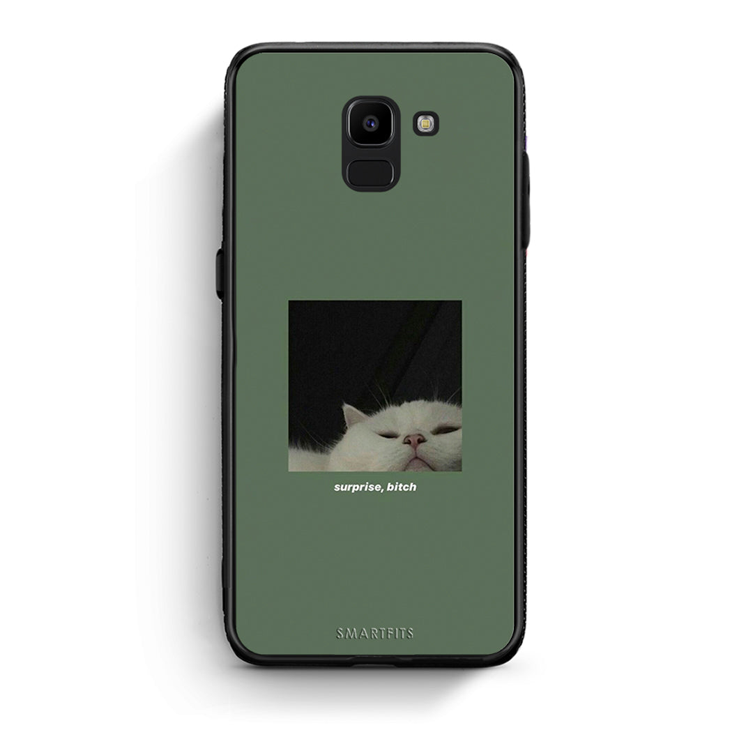 samsung J6 Bitch Surprise θήκη από τη Smartfits με σχέδιο στο πίσω μέρος και μαύρο περίβλημα | Smartphone case with colorful back and black bezels by Smartfits