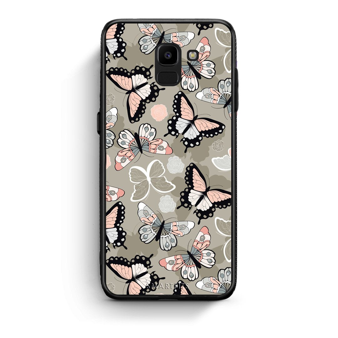 135 - samsung Galaxy J6 Butterflies Boho case, cover, bumper