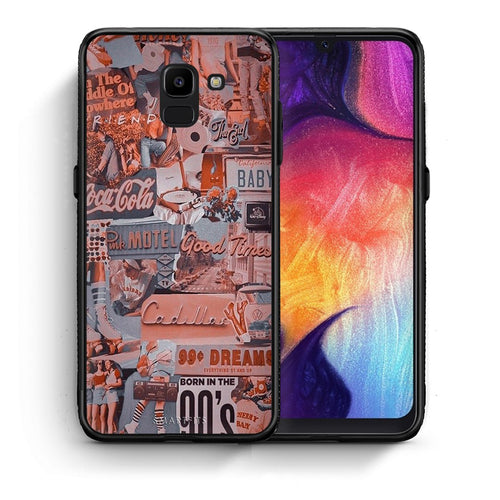 Θήκη Samsung J6 Born In 90s από τη Smartfits με σχέδιο στο πίσω μέρος και μαύρο περίβλημα | Samsung J6 Born In 90s case with colorful back and black bezels