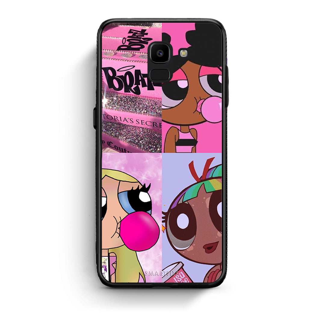 samsung J6 Bubble Girls Θήκη Αγίου Βαλεντίνου από τη Smartfits με σχέδιο στο πίσω μέρος και μαύρο περίβλημα | Smartphone case with colorful back and black bezels by Smartfits
