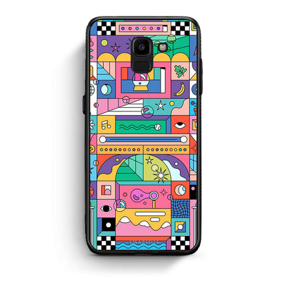 samsung J6 Bubbles Soap θήκη από τη Smartfits με σχέδιο στο πίσω μέρος και μαύρο περίβλημα | Smartphone case with colorful back and black bezels by Smartfits