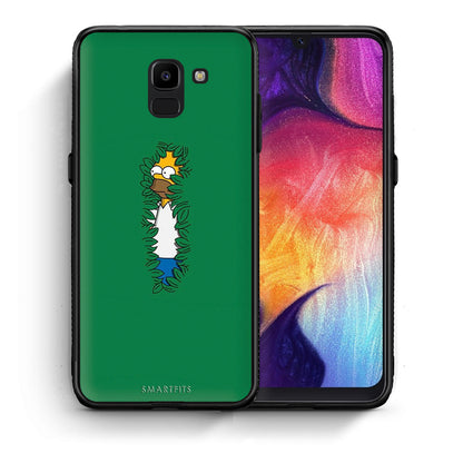 Θήκη Αγίου Βαλεντίνου Samsung J6 Bush Man από τη Smartfits με σχέδιο στο πίσω μέρος και μαύρο περίβλημα | Samsung J6 Bush Man case with colorful back and black bezels