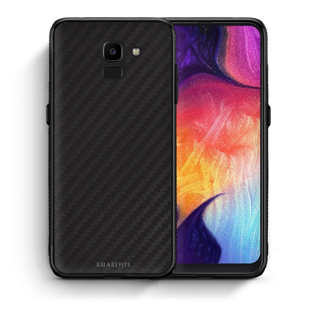 Θήκη Samsung J6 Carbon Black από τη Smartfits με σχέδιο στο πίσω μέρος και μαύρο περίβλημα | Samsung J6 Carbon Black case with colorful back and black bezels