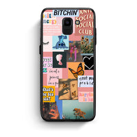 Thumbnail for samsung J6 Collage Bitchin Θήκη Αγίου Βαλεντίνου από τη Smartfits με σχέδιο στο πίσω μέρος και μαύρο περίβλημα | Smartphone case with colorful back and black bezels by Smartfits