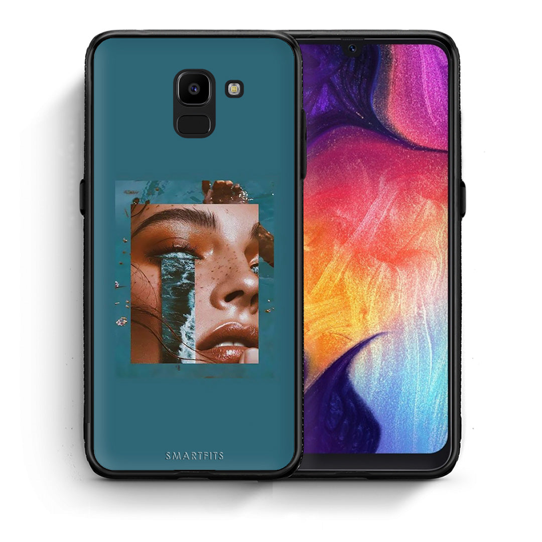 Θήκη Samsung J6 Cry An Ocean από τη Smartfits με σχέδιο στο πίσω μέρος και μαύρο περίβλημα | Samsung J6 Cry An Ocean case with colorful back and black bezels