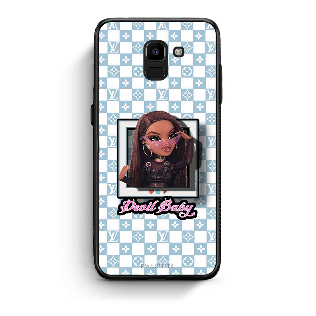 samsung J6 Devil Baby Θήκη Αγίου Βαλεντίνου από τη Smartfits με σχέδιο στο πίσω μέρος και μαύρο περίβλημα | Smartphone case with colorful back and black bezels by Smartfits
