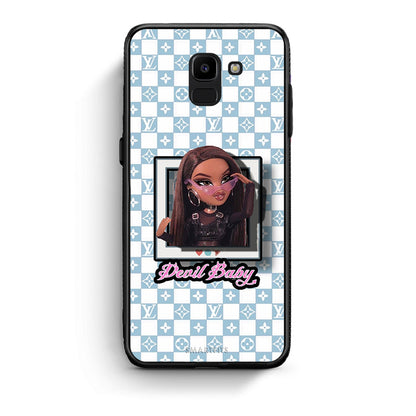 samsung J6 Devil Baby Θήκη Αγίου Βαλεντίνου από τη Smartfits με σχέδιο στο πίσω μέρος και μαύρο περίβλημα | Smartphone case with colorful back and black bezels by Smartfits