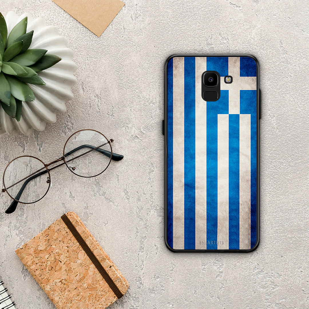 Flag Greek - Samsung Galaxy J6 θήκη