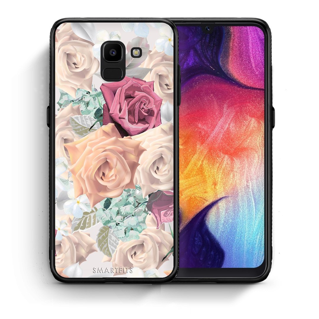 Θήκη Samsung J6 Bouquet Floral από τη Smartfits με σχέδιο στο πίσω μέρος και μαύρο περίβλημα | Samsung J6 Bouquet Floral case with colorful back and black bezels