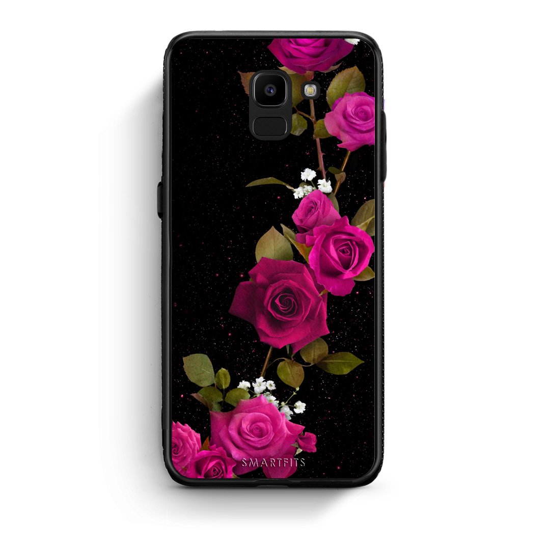 4 - samsung J6 Red Roses Flower case, cover, bumper