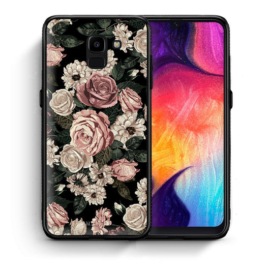 Θήκη Samsung J6 Wild Roses Flower από τη Smartfits με σχέδιο στο πίσω μέρος και μαύρο περίβλημα | Samsung J6 Wild Roses Flower case with colorful back and black bezels