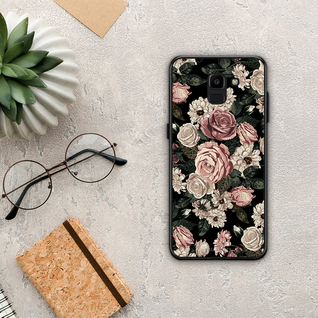Flower Wild Roses - Samsung Galaxy J6 θήκη