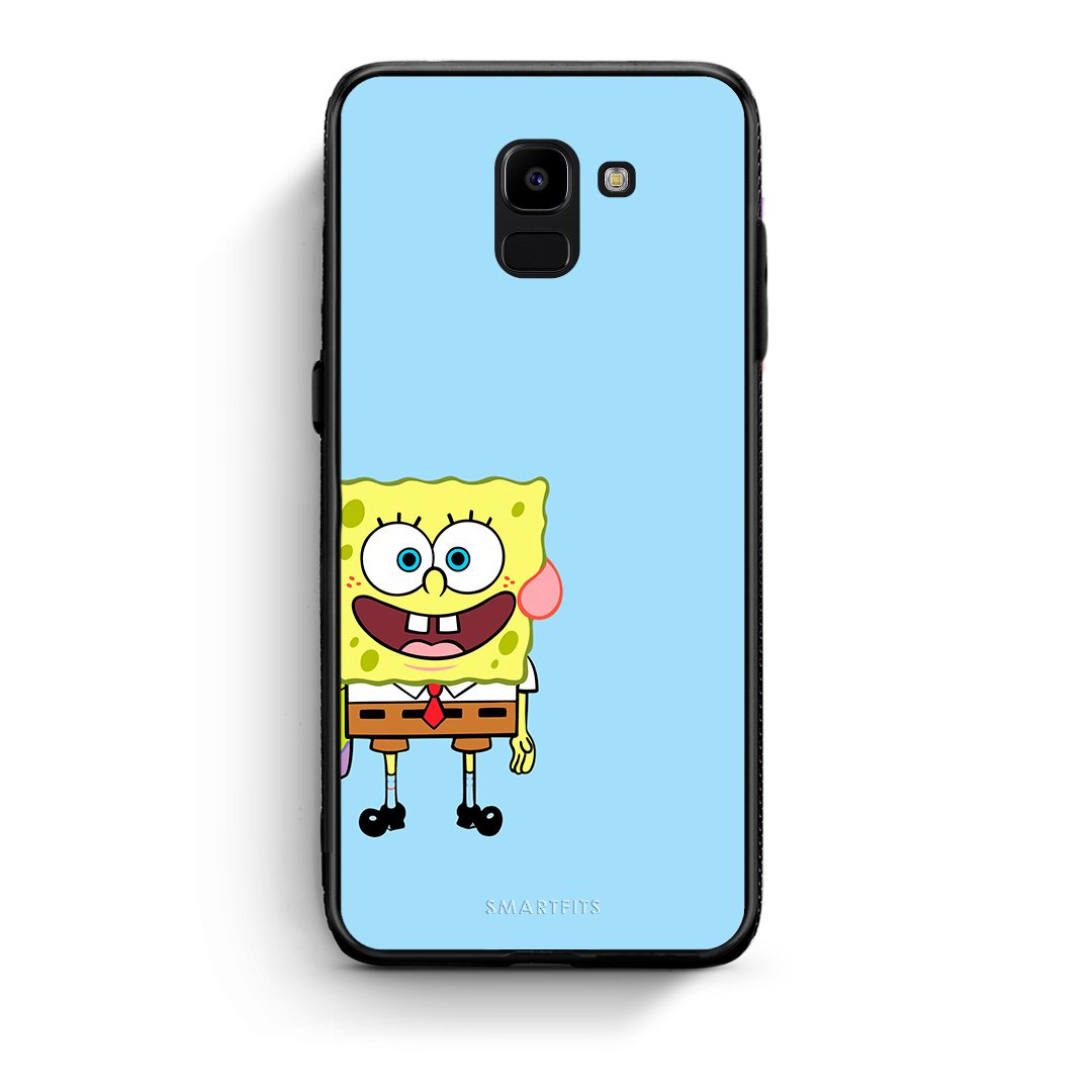 samsung J6 Friends Bob θήκη από τη Smartfits με σχέδιο στο πίσω μέρος και μαύρο περίβλημα | Smartphone case with colorful back and black bezels by Smartfits