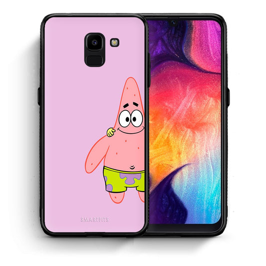 Θήκη Samsung J6  Friends Patrick από τη Smartfits με σχέδιο στο πίσω μέρος και μαύρο περίβλημα | Samsung J6  Friends Patrick case with colorful back and black bezels