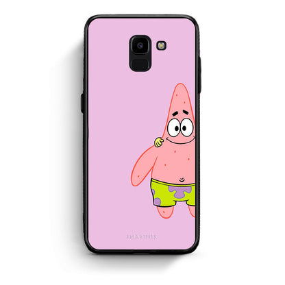 samsung J6  Friends Patrick θήκη από τη Smartfits με σχέδιο στο πίσω μέρος και μαύρο περίβλημα | Smartphone case with colorful back and black bezels by Smartfits