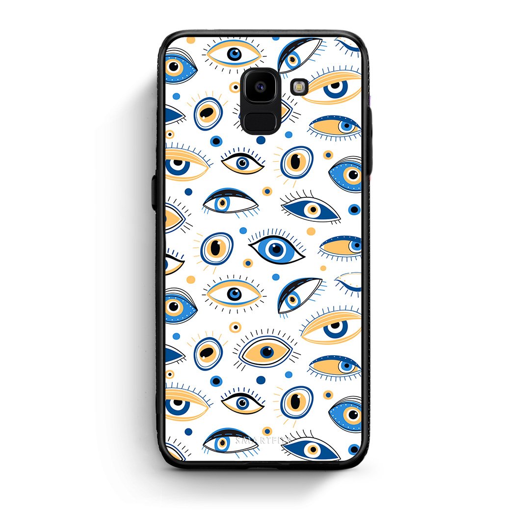 samsung J6 Ftou Ftou θήκη από τη Smartfits με σχέδιο στο πίσω μέρος και μαύρο περίβλημα | Smartphone case with colorful back and black bezels by Smartfits